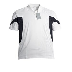 Cutter & Buck Men XXL White Navy CB DryTec Moisture Wicking Performance Polo NWT